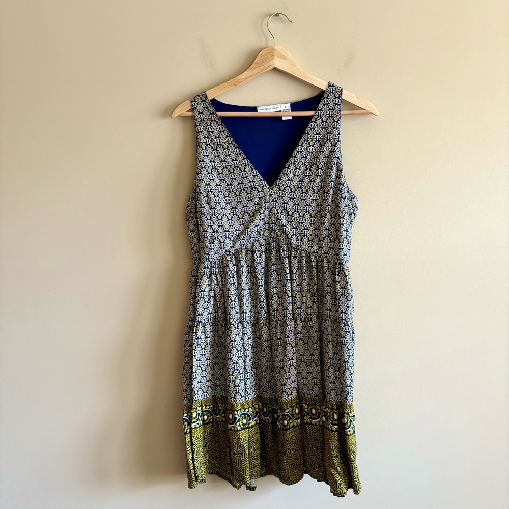 Sincerely Jules Boho Floral Mini Dress or Tunic, Size Large
